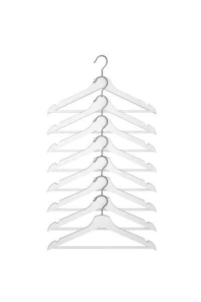 IKEA رف ملابس بوميرانج باللون الأبيض