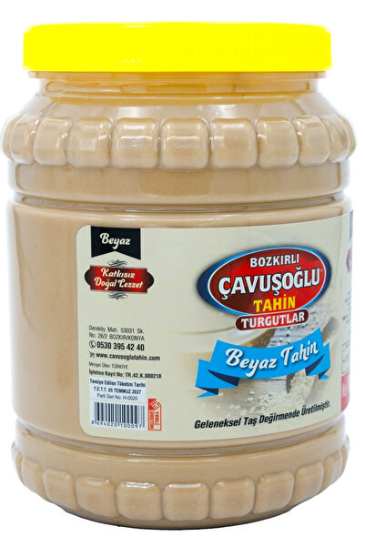 Bozkırlı Çavuşoğlu Tek Kavrulmuş Taze Beyaz Tahin Bozkır Tahini 1850g