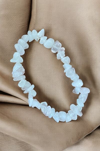Home Quartz Pink Broken Stone Bracelet