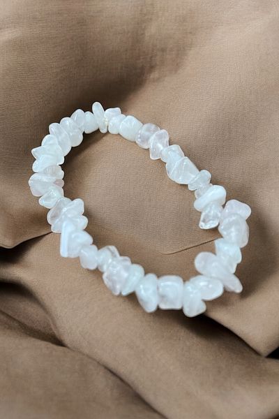 Home Quartz Pink Broken Stone Bracelet