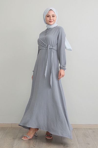InStyle Szürke Pearl Ayrobin ruha - elöl felköthető