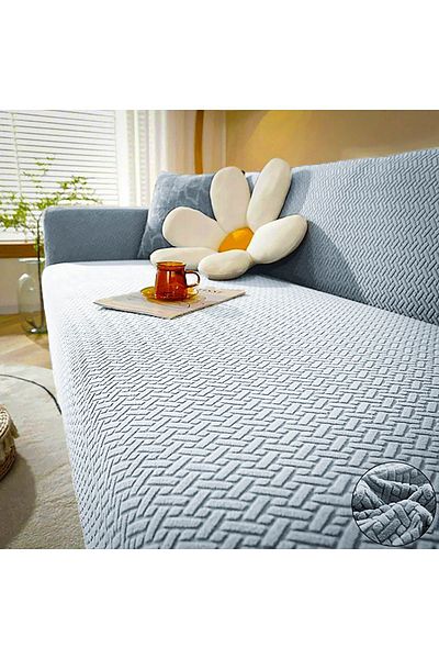 Faiend Stretch Elastic Jacquard Brick Patterned Sofa Cover Set - 3 3 1 1 Flexible Sofa