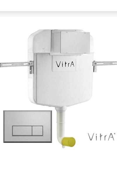 VitrA 8 cm Gömme Rezervuar Tek & Çocuk Klozet Için 3/6 L + Elegance Kumanda P...
