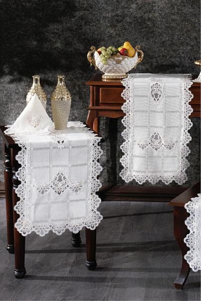 Çeyiz Diyarı Σετ σαλονιού Sahra Cream Color 5 τεμαχίων