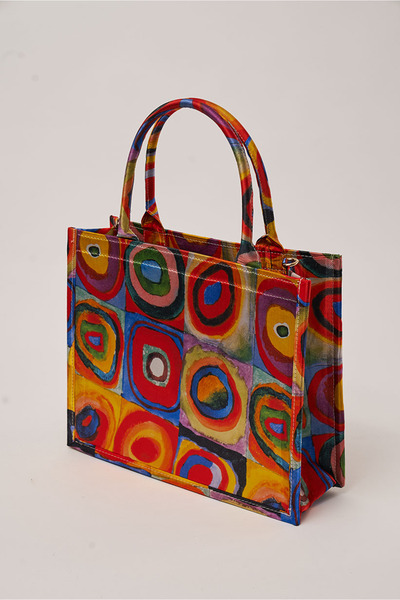 Nomads Felt Kandinsky Circles Desenli İpek Çanta