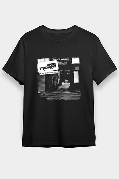 tf tişörtfabrikası Μαύρο μπλουζάκι Unisex Arctic Monkeys