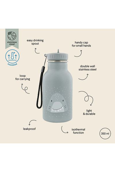 Trixie زجاجة شرب معزولة 350 مل - زجاجة ترمس - MR. SHARK