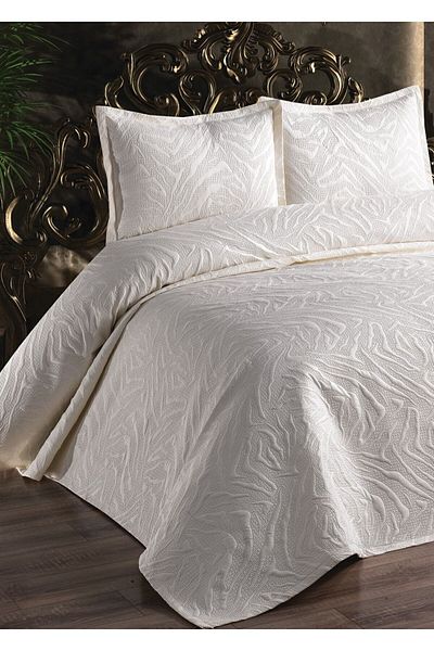 coverbox Ultrasonic Quilted Double Bed Set - Cover and Pillowcases