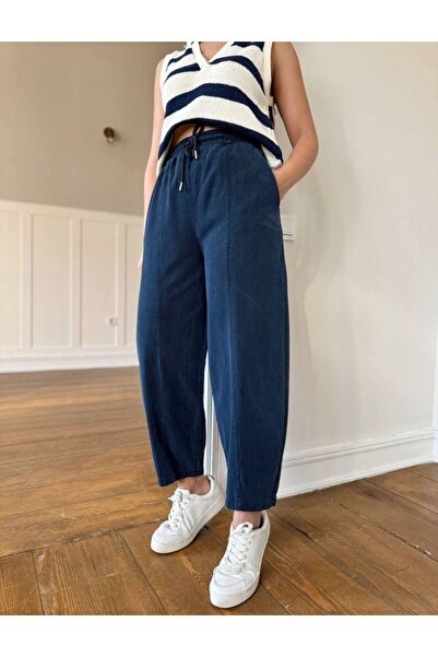 ANKH WOMAN GABARDİN PAÇA PENSLİ PANTOLON