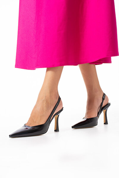 Güllü Shoes Kadın Topuklu Ayakkabı Stiletto Kolay Giyilebilir Bantlı Rahat Şık ve Modern - 8,5 cm