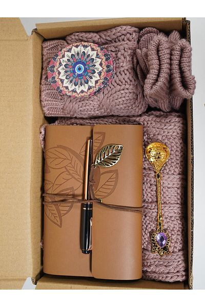 Huge Home Birthday Gift for Mother, Scarf, Beanie, Gloves Gift SetWinter Gift, Gift for Lover