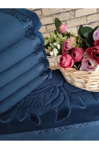 sarra Синій Sarra 50x90см 6-панельний рушник з бахромою