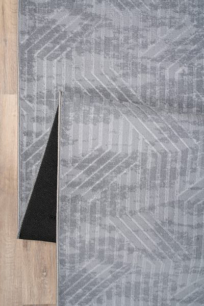 ALgorand Home Χαλάκι δαπέδου σε γκρι ανθρακί - Πλένεται, Αντιολισθητική βάση, Ανάγλυφη επένδυση για σαλόνι, διάδρομος και κουζίνα