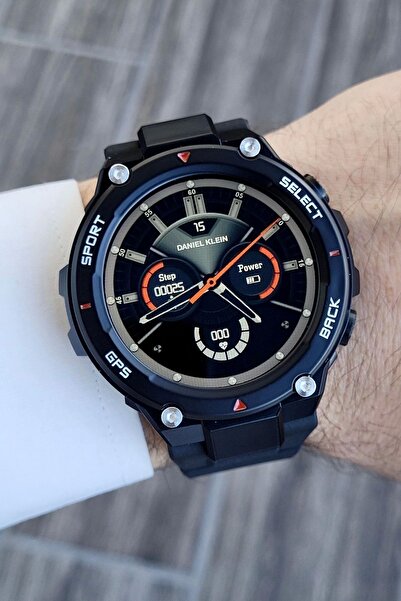 Daniel Klein Siyah Siyah Renk Pusulalı Barometreli Hediye Paketli Android/ios Uyumlu Akıllı Saat Siyah Siyah 300