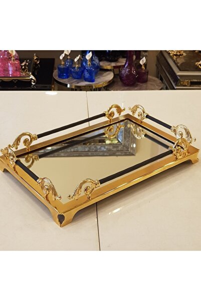 AlyaHomeAksesuar Klasik Kulplu Tepsi 38*26 Cm