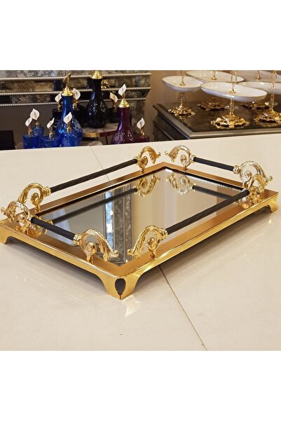 AlyaHomeAksesuar Klasik Kulplu Tepsi 38*26 Cm