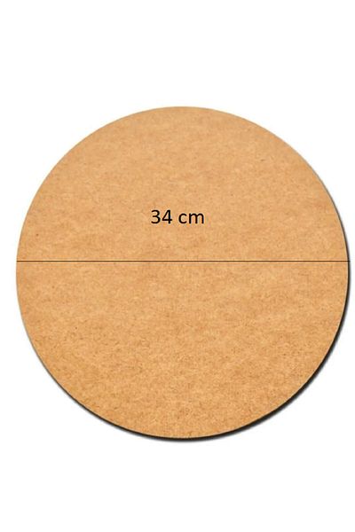 Rapithwin 34 cm Diameter 3 mm Raw Mdf Duralite - Supla Circle Plate and Base