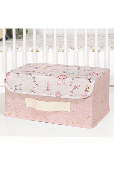 Faiend Baby Multi-Purpose Tasseled Box with Lid Baby Room Organizer Organized Box Mini
