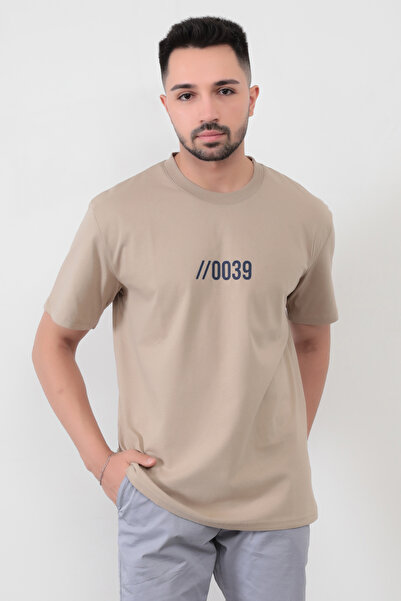JB John Borners Ανδρικό T-shirt Mink 0039 με στάμπα - Regular Cut
