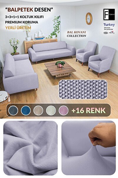 Faiend 3+3+1+1 طقم غطاء أريكة مطاطي