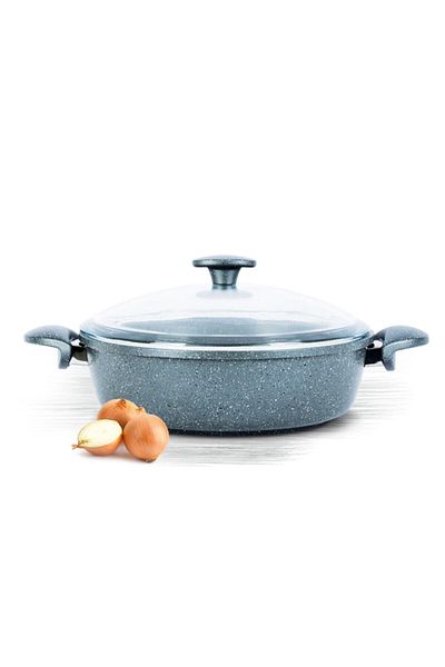 ThermoAD Cast Granite Stew Pot 32 Cm Gray