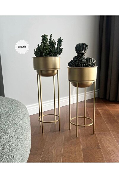 KuraArt 2’li Craft Ayaklı Saksı
