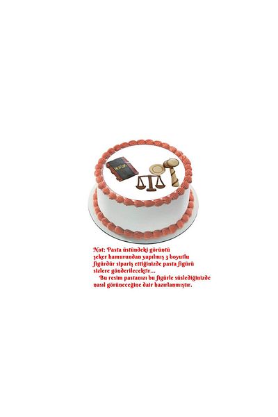 Pasta9 3D Law Themed Cake Decoration Made of Sugar Dough