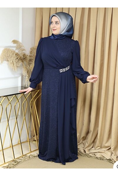 MURASSA BUTİK LACİVERT TAŞLI ABİYE