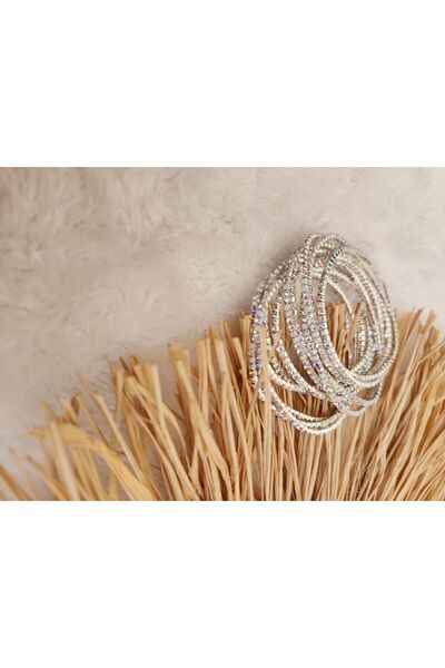 Pelshine Lastikli Zirkon Taşlı Su Yolu Parlak Ince Bileklik (3 ADET FİYATIDIR)