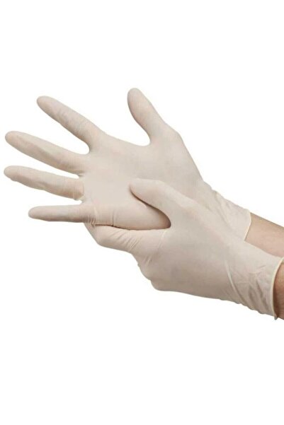 Has-Pet Pudrasız Lateks Eldiven 100'lü Paket 1 Adet L Beden Pudrasız Latex El...
