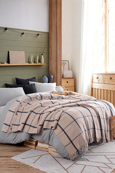 Eponj Home Cotton Double Blanket - Warm Soft Beige