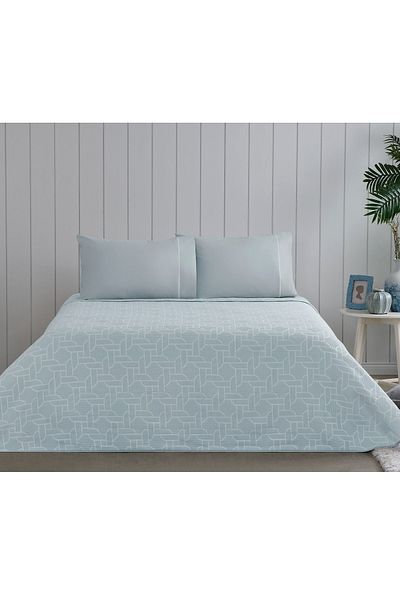 Taç Light GrAy JAcquArd Pique Set - Callie Double