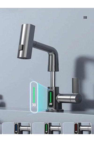 ALMAYA TOOLS MUTFAK, BANYO VE LAVOBO BATARYASI DİJİTAL, LED, ŞELALE, ASANSÖRLÜ, SPRİALLİ EVİYE BATARYASI