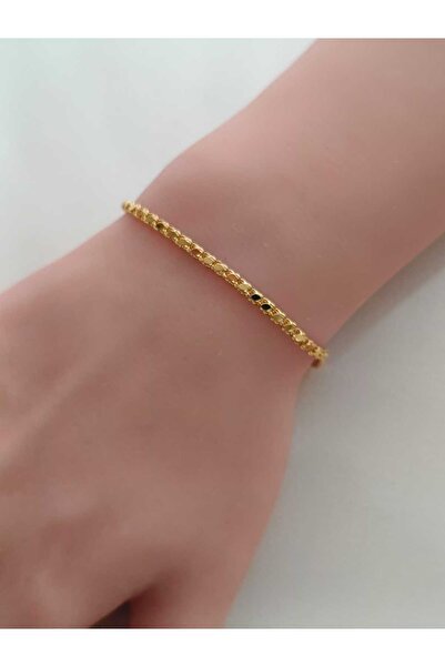 Nisanur Altın 14 ayar 3mm Pullu Bileklik
