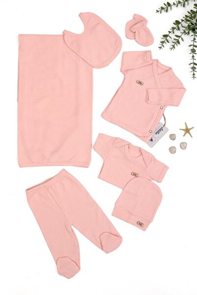 Sitilin 7-piece Cotton Fabric Baby Girl Hospital Discharge Set with Blankets ...