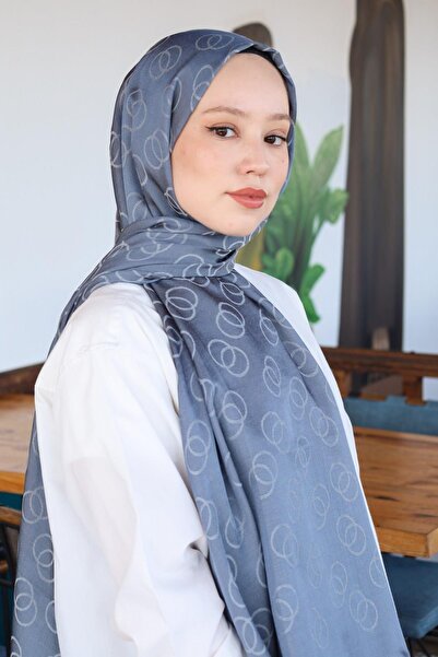 Hint İpek Cotton Jacquard Ring Patterned Shawl