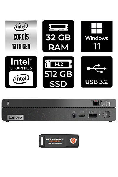 LENOVO Thinkcentre 50Q Gen 4 i5-13420H 32GB RAM 512GB SSD W11HOME 12LN0048TR ...