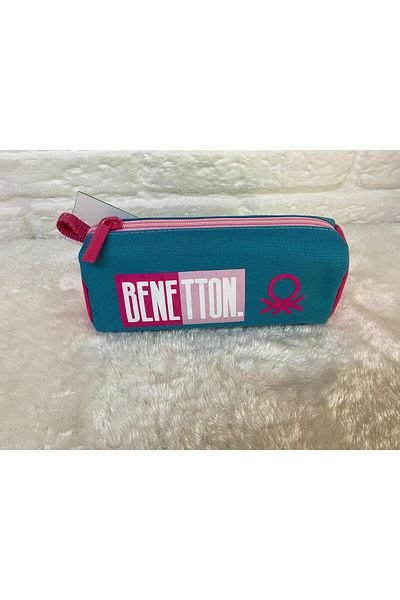 United Colors of Benetton Geantă ovală pentru creion Benetton Blue Pink