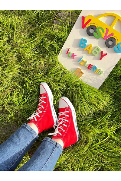 VOSVOSBABYSTORE Tenis lung de in roșu - gleznă Adult