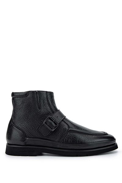 GIAMPIERONICOLA Giampiero Nicola Men's Genuine Leather Black Boots