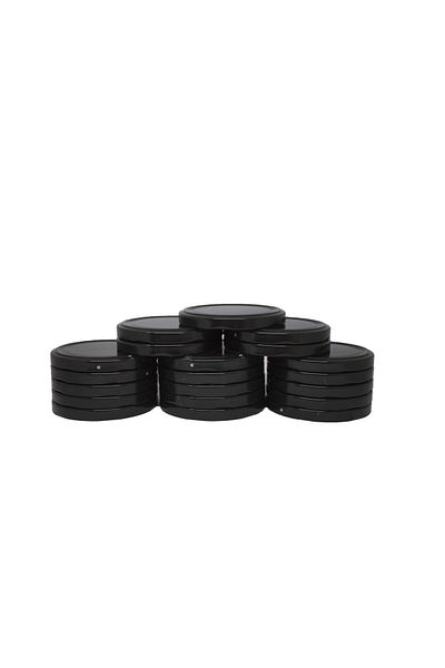Paşabahçe Black Twist-off Jar Lid - 82 Mm, Standard Glass, Pack of 20