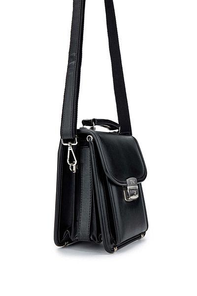 Tamer Tanca Men's Black Vegan Handbag