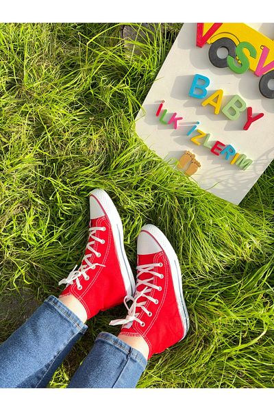 VOSVOSBABYSTORE Tenis lung de in roșu - gleznă Adult