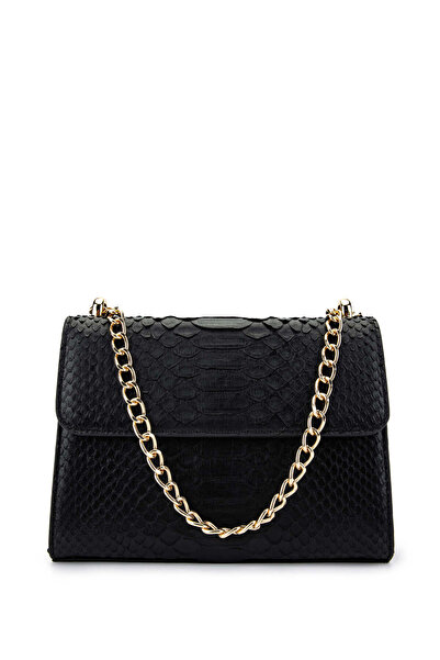 Tamer Tanca Kadın Hakiki Deri Siyah Omuz Çanta