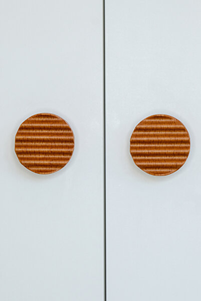 Üreet Wave Pattern (2 Pcs) Baby Kids Room Wooden Furniture Cabinet Drawer Handle