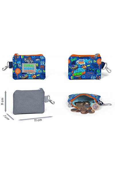 Coral High Boy's Graffiti Saks Coin Purse