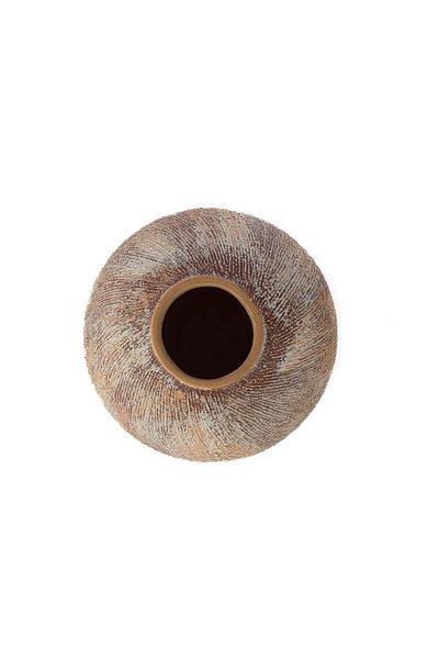 Mikasa Moor Κεραμικό Βάζο 22x22cm - Ροζ Στρογγυλό Σχέδιο