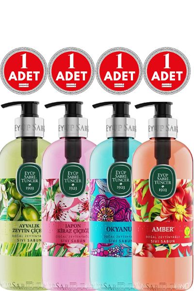 Eyüp Sabri Tuncer Liquid Soap Ayvalık Olive, Japanese Cherry Blossom, Amber And Ocean 500 ml