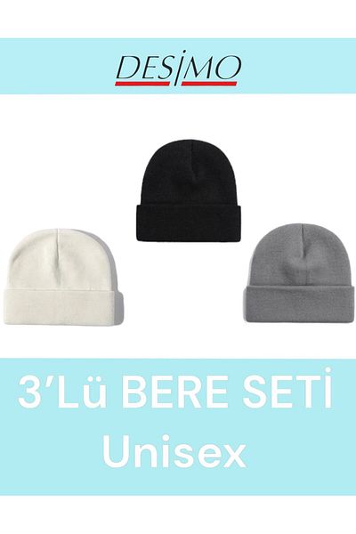 Desimo Unisex Beret Set - 3-piece