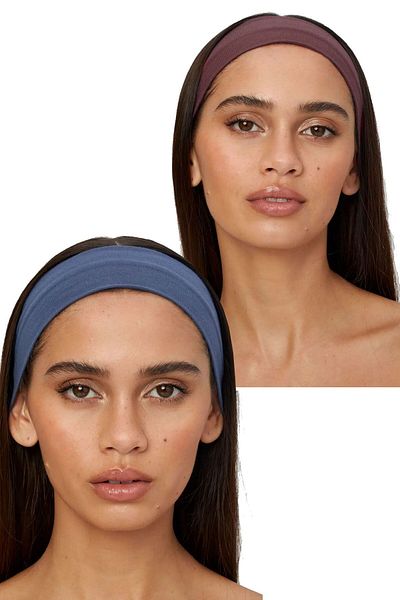 Salvia Dione 2-Piece Yoga Make-up Hair Band Set for Women and Men - Cherry & Indigo